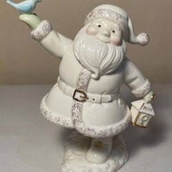 Lenox “Strolling With Santa” Collectible Figurine w/Birds Lantern 7.25" 2006