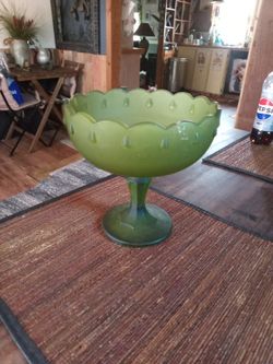 vintage Indian glass  green
