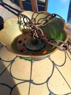 Bar style stainglass chandelier