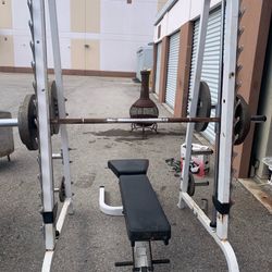 Design Squat Rack Includes Weight Plates/Barbell