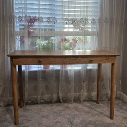 Shaker-Style Solid Wood Writing Desk 