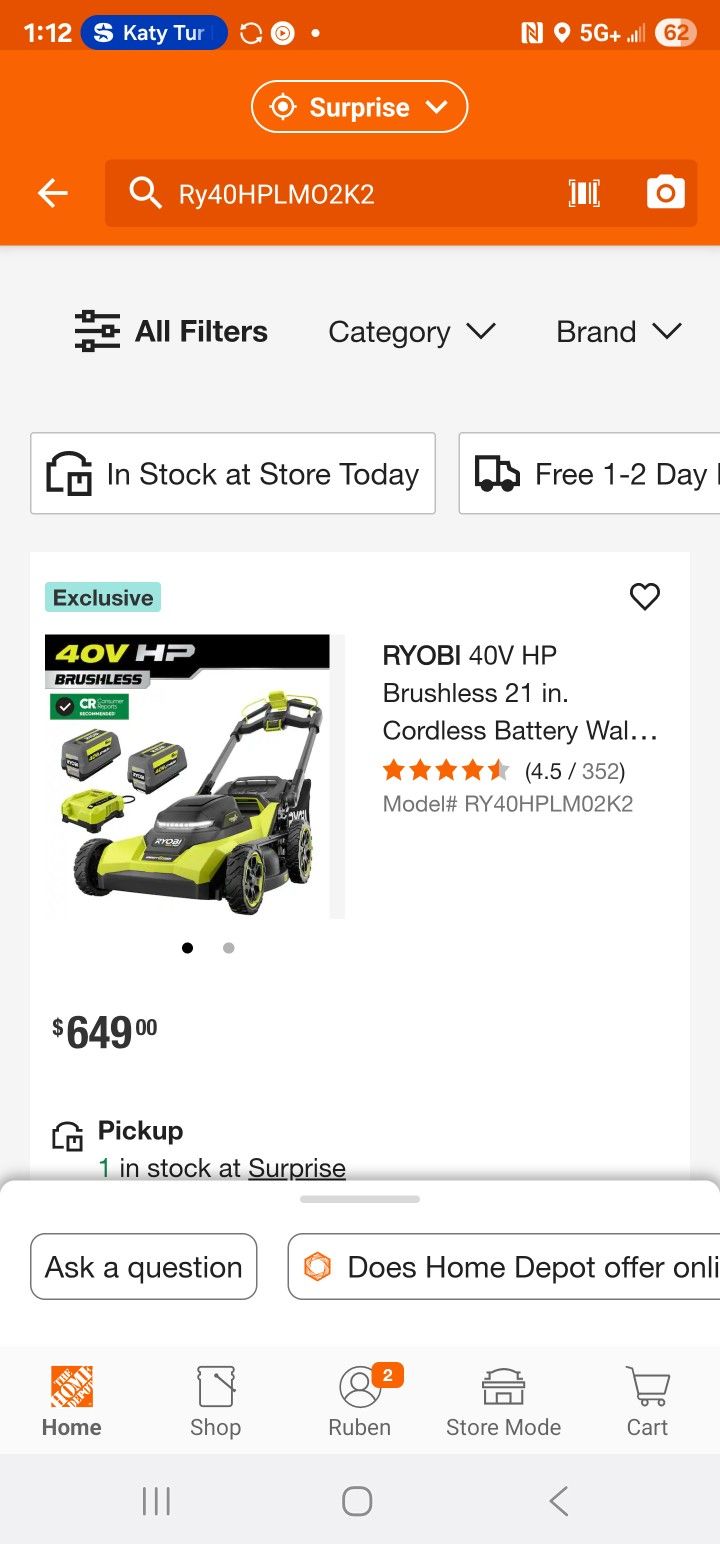 40v Lawn Mower