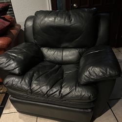 Leather Black Recliner , 
