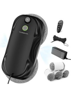 W5 Window Cleaning Robot, Max 6400 Pa Adaptive Suction, Smart Window Cleaner with Triple Security System, Smart Navigation, Remote Control, for All