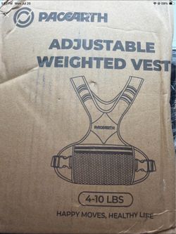 PACEARTH Weighted Vest 4-10 lbs Adjustable - Gym Workout - 78247- $30 TODAY