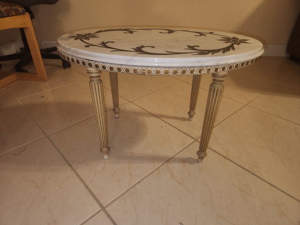 Antique Marble End Table