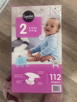 Signature Select Size 2 Diapers 112 Count