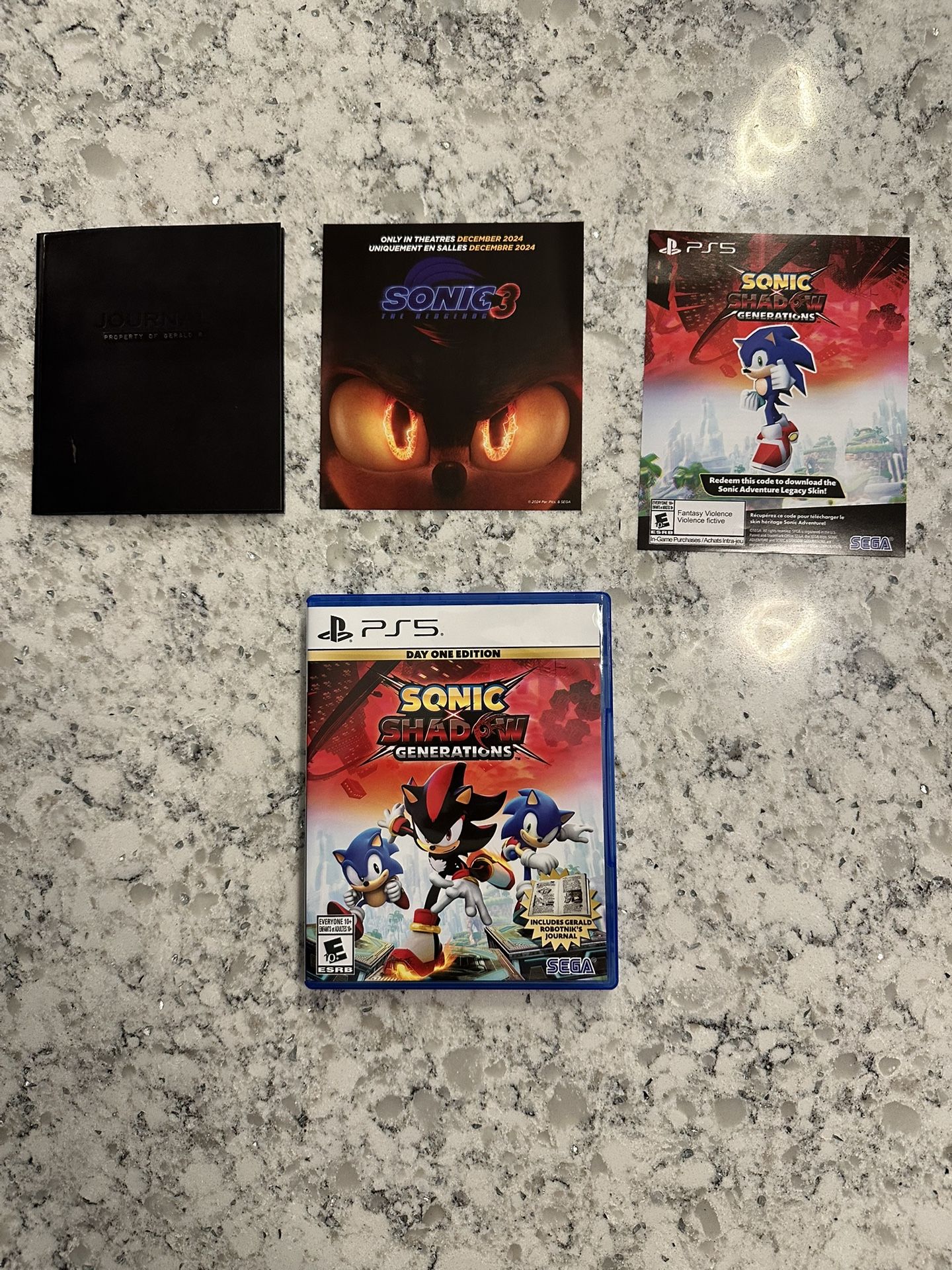 Sonic X Shadow Generations Day One Edition With Journal