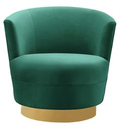 Chisholm Velvet Hunter Green Swivel Chair