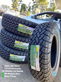 225/75/16 TBB LT A/T Set of Tires Installed and Balanced Set de Llantas Nuevas Instaladas y Balanceadas