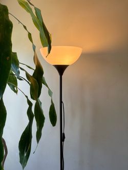 Black Floor Lamps with White Shades Set of 3