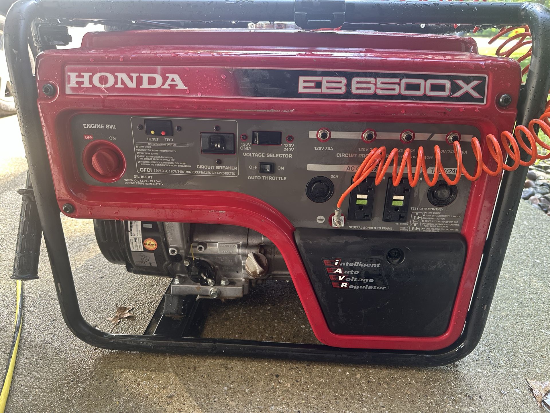 Honda EB6500X Gasoline Generator Low Hours