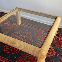 Vintage Rattan Coffee Table 