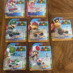 Hot Wheels Character Cars Super Mario Complete Set Of 7 