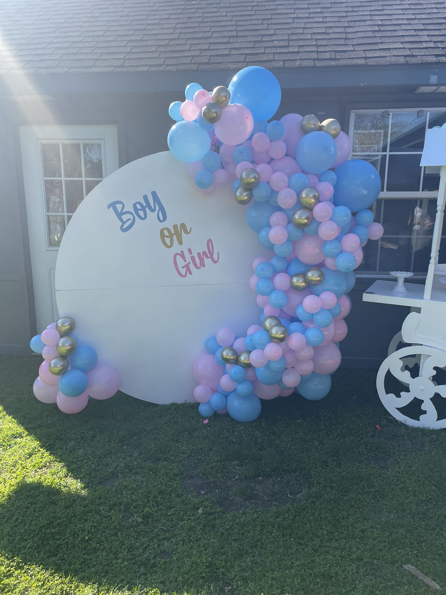 Gender Reveal Balloon Decorating 