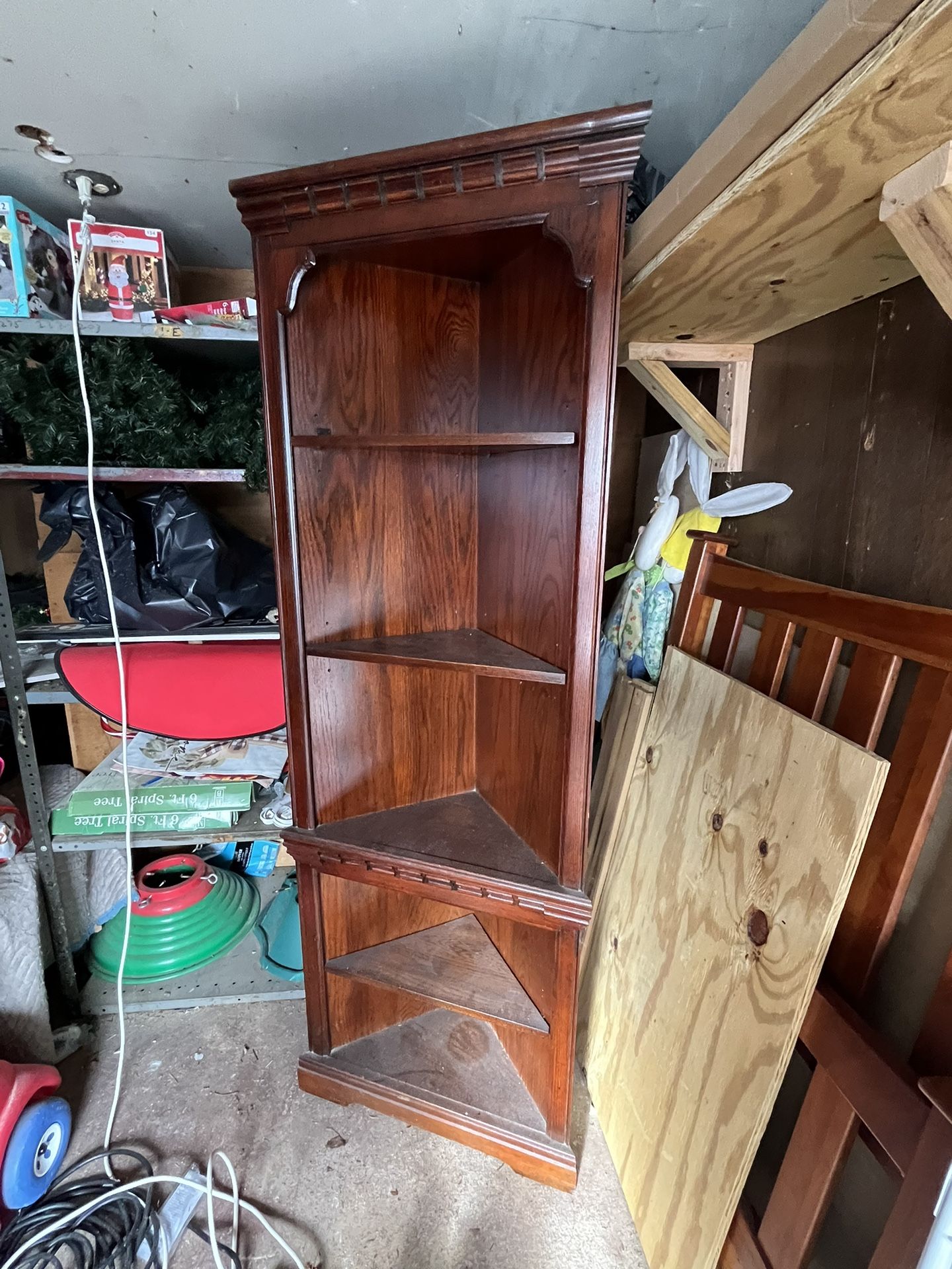 Oak Corner Shelf Unit