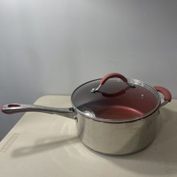 5 Qt Stainless Steel 18/10 Pot Pan with Lid Nonstick QVC Cook’s Essentials