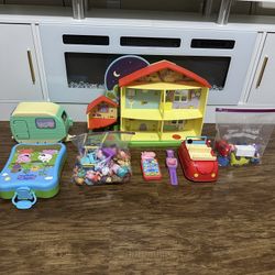 Peppa Pig House Plus Camper Plus Car And Watch And Accessories 
