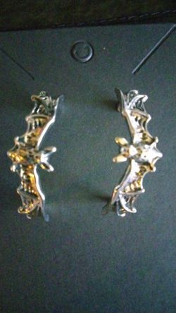 Silver Bat Earrings