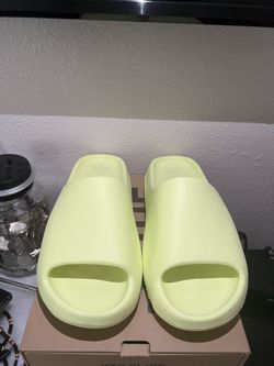 Green Glow Yeezy Slides
