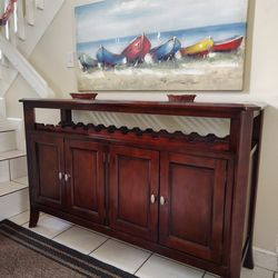 SOLID WOOD ENTRY TABLE BUFFET BAR DELIVERY AVAILABLE