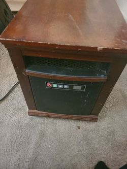 Infrared Space Heater with Wood Cabinet