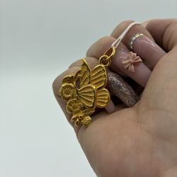 24K Butterfly Pendant 