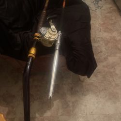 bottom aftco both 61/2 almost new 2 deep sea rods 1 reel  a  10 ft ugly stick