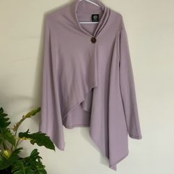 Nordstrom Bobeau Soft Lavender Cardigan Sweaters/button Med.size