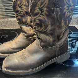 Western, Boot, size 10 double E E / wide, with steel toe, GR888 condition, $89