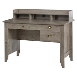 47 Inches Computer Desk with Hutch, Writing Desk with Shelves and Drawers