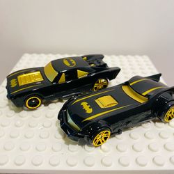 Black Gold Batmobile Toy Cars Pair | New Custom Compatible LEGO Toys