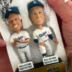 Bobble Head Dodgers Tommy Lasoroa Walter Alston