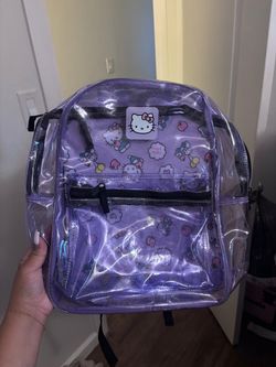Hello Kitty Clear Purple Mini Backpack