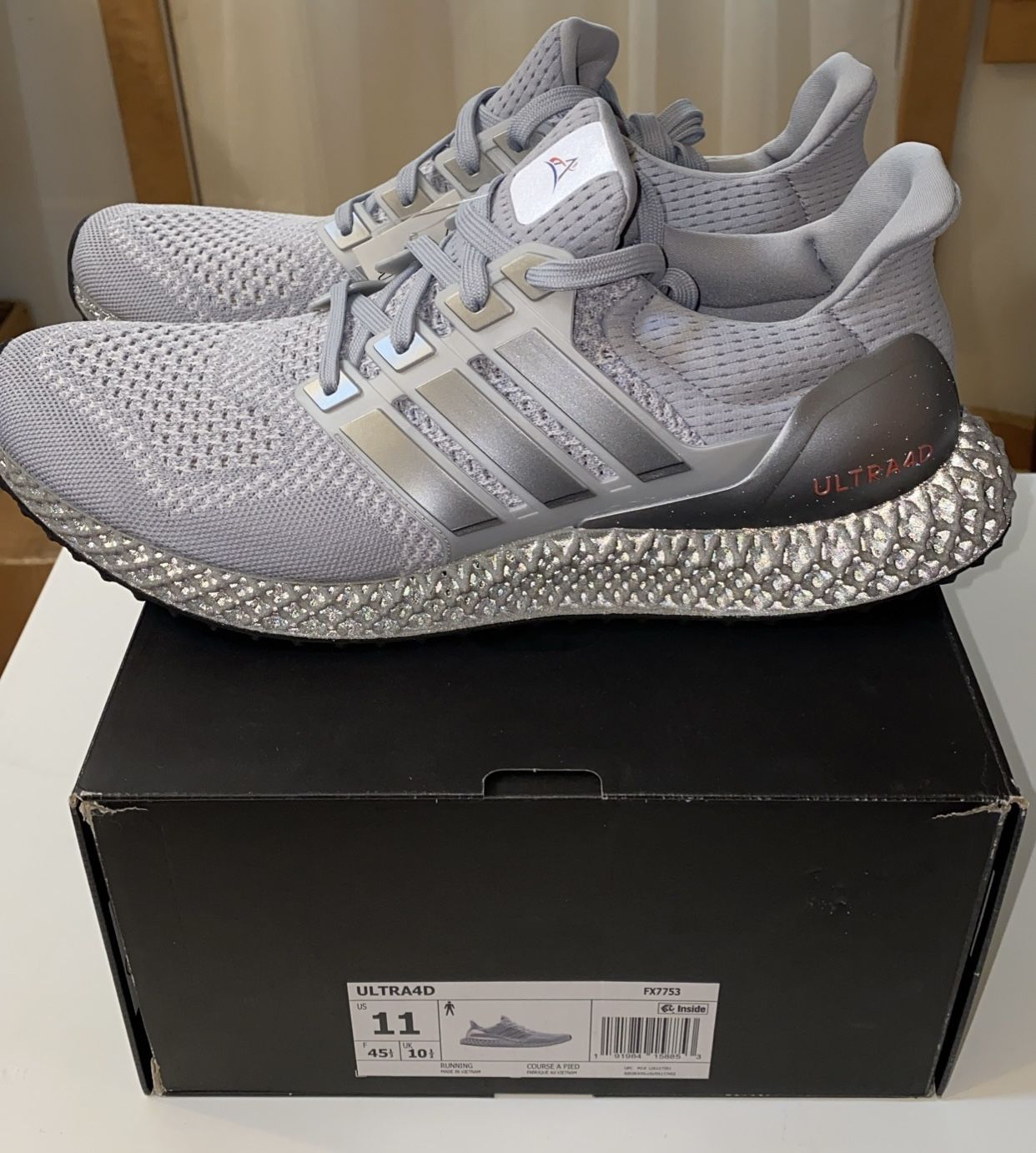 Adidas x NASA Ultra 4D (Reflective) Halo Silver Sz 11