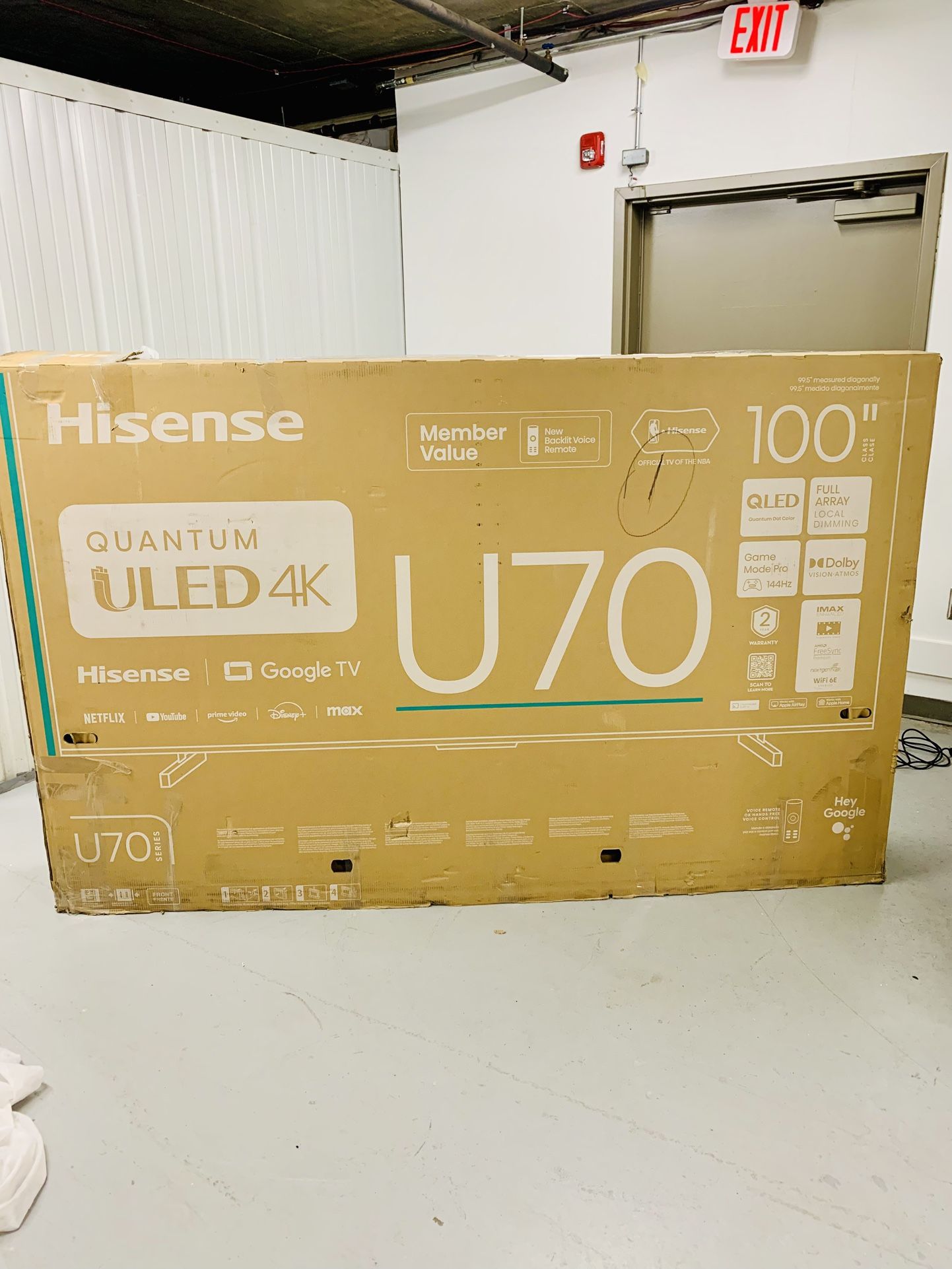 Hisense - 100" Class U70 Series QLED 4K UHD Smart Google TV (2025)  Brand New In Box  Local Delivery Available