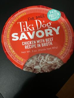 Tiki Dog Savory Chicken with Beef in Broth