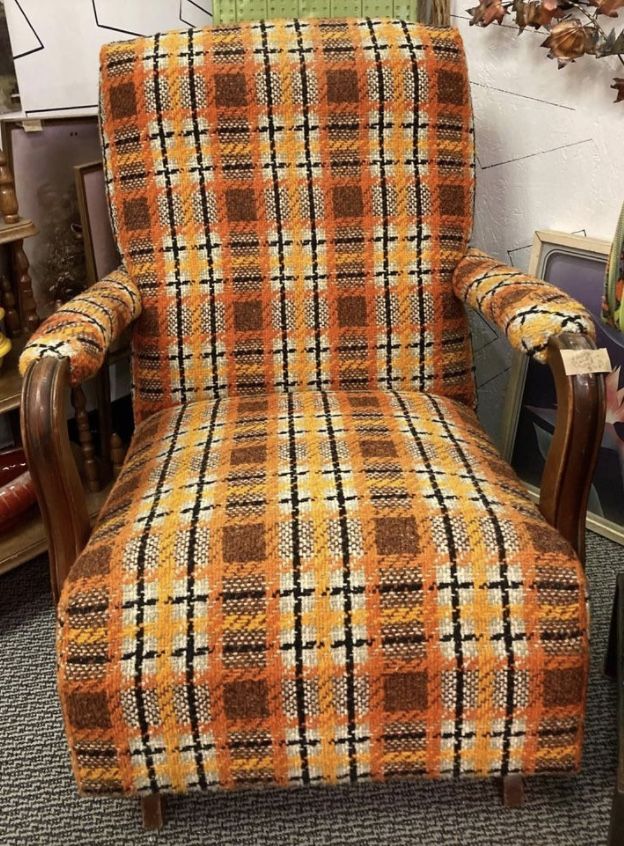 Vintage Plaid Tweed Rocker