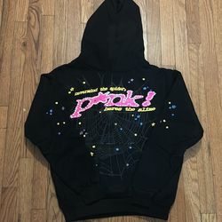 P*nk spider hoodie