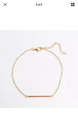 Pipe Stick Gold Plated Anklet