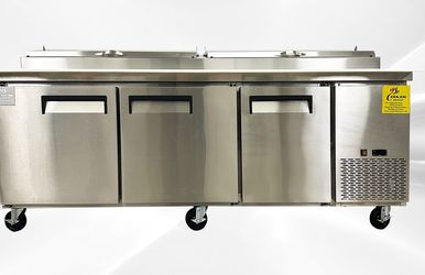 NSF Pizza Prep Table Stainless 3 Doors Refrigerator CD-91PP