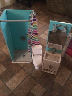Shower toilet and sink