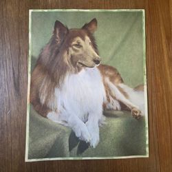 Vintage Rough Collie Dog Art Print