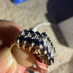 Sapphire And Diamond Ring 