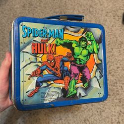 Spiderman, Hulk, And Captain America Vintage 1980 Lunchbox