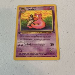 1st Edition Slowbro Fossil Pokemon Card