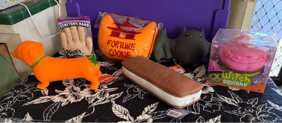 Assortment of squishies and stretch toys
