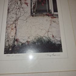 Signed Tony Casper "Red Ivy Window"