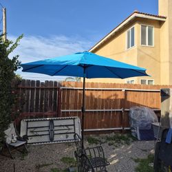 9" FT Market Umbrella Patio Color: Agua Base Not Included 
