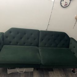 Tufted Futon Sofa Bed 32”H x 76”W x 34”D